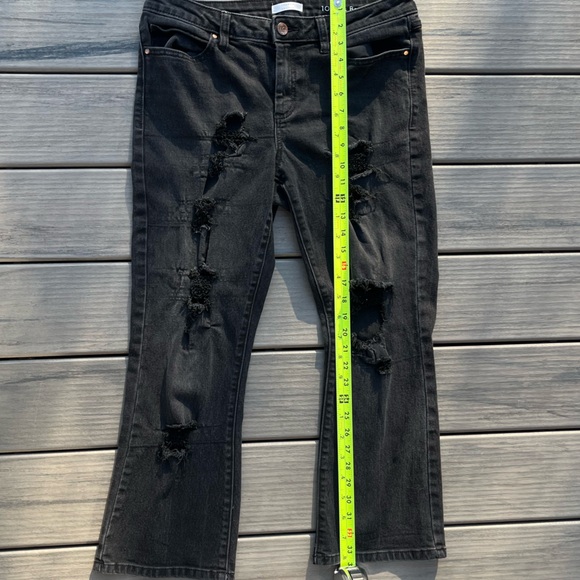 Lauren Conrad; Deep Grey/Black; Distressed/Ripped; Flared Style/Boot Cut Jeans - Picture 2 of 7